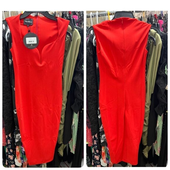 Nookie Madonna Midi Dress Xtra Small in Red Cherry - Picture 3 of 7